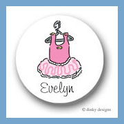 Discounted Dinky Designs Evie's tutu round stickers 1.67