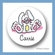 Discounted Dinky Designs Ellie the bunny round stickers 1.67