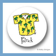 Discounted Dinky Designs Beach bum round stickers 1.67