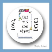 Discounted Dinky Designs Freezer door posting round stickers 1.67
