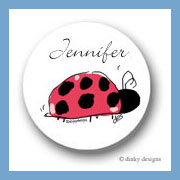 Discounted Dinky Designs Little lady round stickers 1.67