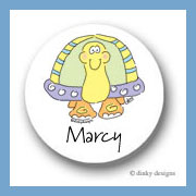 Discounted Dinky Designs Tommy the turtle round stickers 1.67