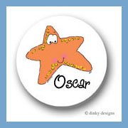 Discounted Dinky Designs Selma the starfish round stickers 1.67