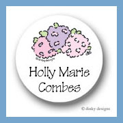 Discounted Dinky Designs Hydrangea round stickers 1.67