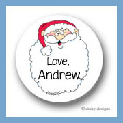 Discounted Dinky Designs Jolly ol' St. Nick round stickers 1.67