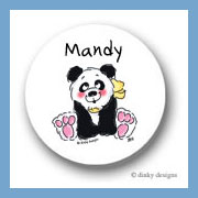 Discounted Dinky Designs Polly panda round stickers 1.67