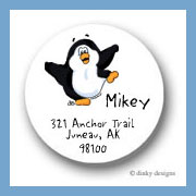 Discounted Dinky Designs Poppy the penguin round stickers 1.67
