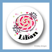 Discounted Dinky Designs Peppermint round stickers 1.67