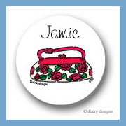 Discounted Dinky Designs Roses are red pocketbook round stickers 1.67