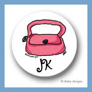 Discounted Dinky Designs Dusty pink purse round stickers 1.67