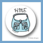 Discounted Dinky Designs Robin's egg handbag round stickers 1.67