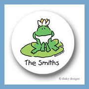 Discounted Dinky Designs Garret the frog round stickers 1.67