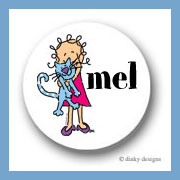 Discounted Dinky Designs Luna and jane round stickers 1.67