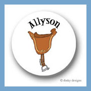 Discounted Dinky Designs Giddy-up round stickers 1.67