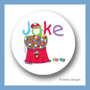 Discounted Dinky Designs Goodie, goodie gumballs round stickers 1.67