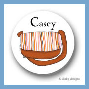 Discounted Dinky Designs Carmel stripes round stickers 1.67