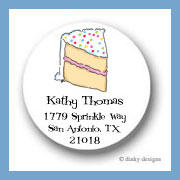 Discounted Dinky Designs Piece o' cake round stickers 1.67