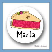 Discounted Dinky Designs Berry pie round stickers 1.67