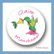 Discounted Dinky Designs Humming bird round stickers 1.67