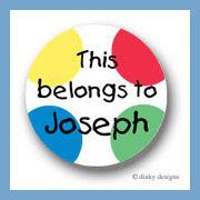 Discounted Dinky Designs Twister dots round stickers 1.67