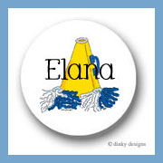 Discounted Dinky Designs Megaphone round stickers 1.67