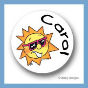 Discounted Dinky Designs Party sun round stickers 1.67