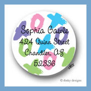 Discounted Dinky Designs Tic-tac-toe round stickers 1.67