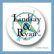 Discounted Dinky Designs Compass round stickers 1.67