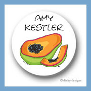 Discounted Dinky Designs Papaya round stickers 1.67