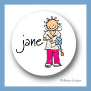 Discounted Dinky Designs Nurse jane round stickers 1.67