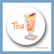 Discounted Dinky Designs Caribbean sunrise round stickers 1.67