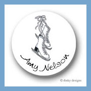 Discounted Dinky Designs Figure 8 skates round stickers 1.67