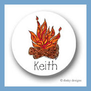 Discounted Dinky Designs Campfire round stickers 1.67