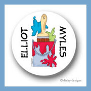 Discounted Dinky Designs Bucket o' paint round stickers 1.67