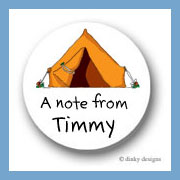 Discounted Dinky Designs Pitch a tent round stickers 1.67