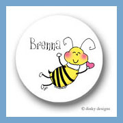 Discounted Dinky Designs Bee-mine round stickers 1.67