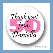 Discounted Dinky Designs Nifty 50 round stickers 1.67