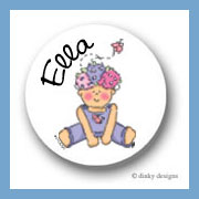 Discounted Dinky Designs Hannah Bloom round stickers 1.67