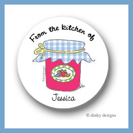 Discounted Dinky Designs Jar of jam round stickers 2.5