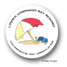 Discounted Dinky Designs Umbrella round stickers 2.5