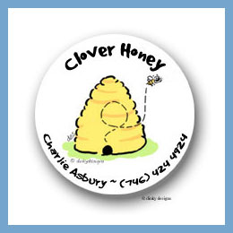 Discounted Dinky Designs Buzzin' bee hive round stickers 2.5