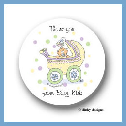 Discounted Dinky Designs Carriage twinsround stickers 2.5
