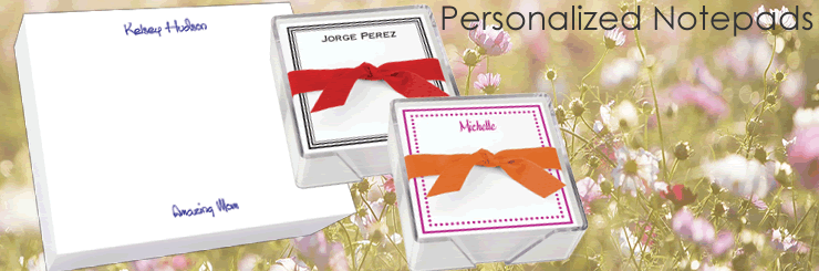 personalized notepads and memo pages