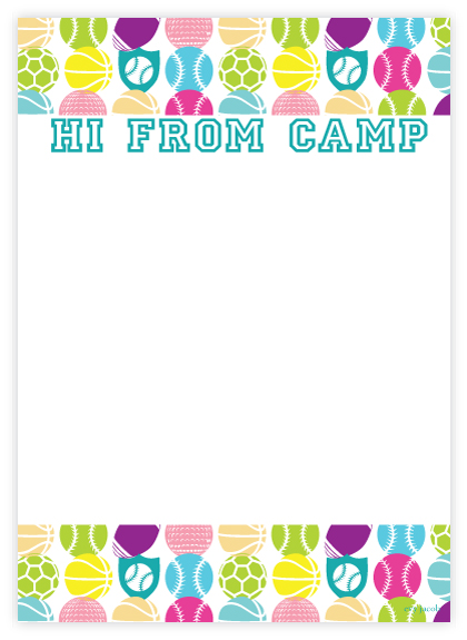 Sports Notepad - great for camp