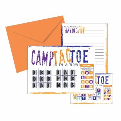 Camp Tic Tac Toe Scratch-Off Greeting Card by iscream at a Discount