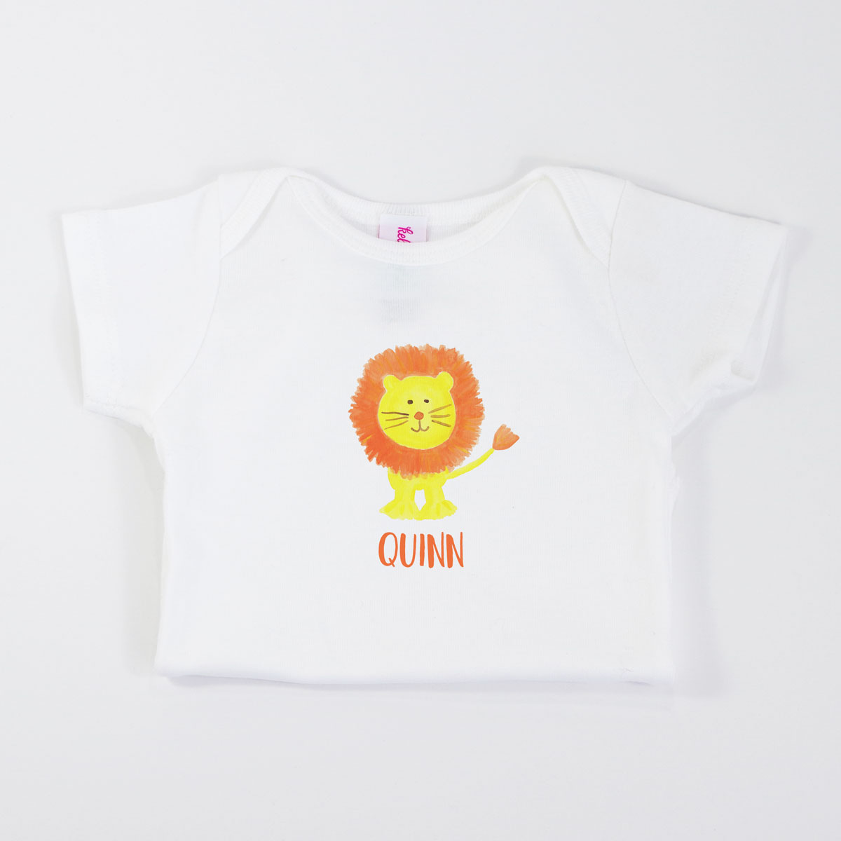 Lion Onesie Personalized for Baby Closeup
