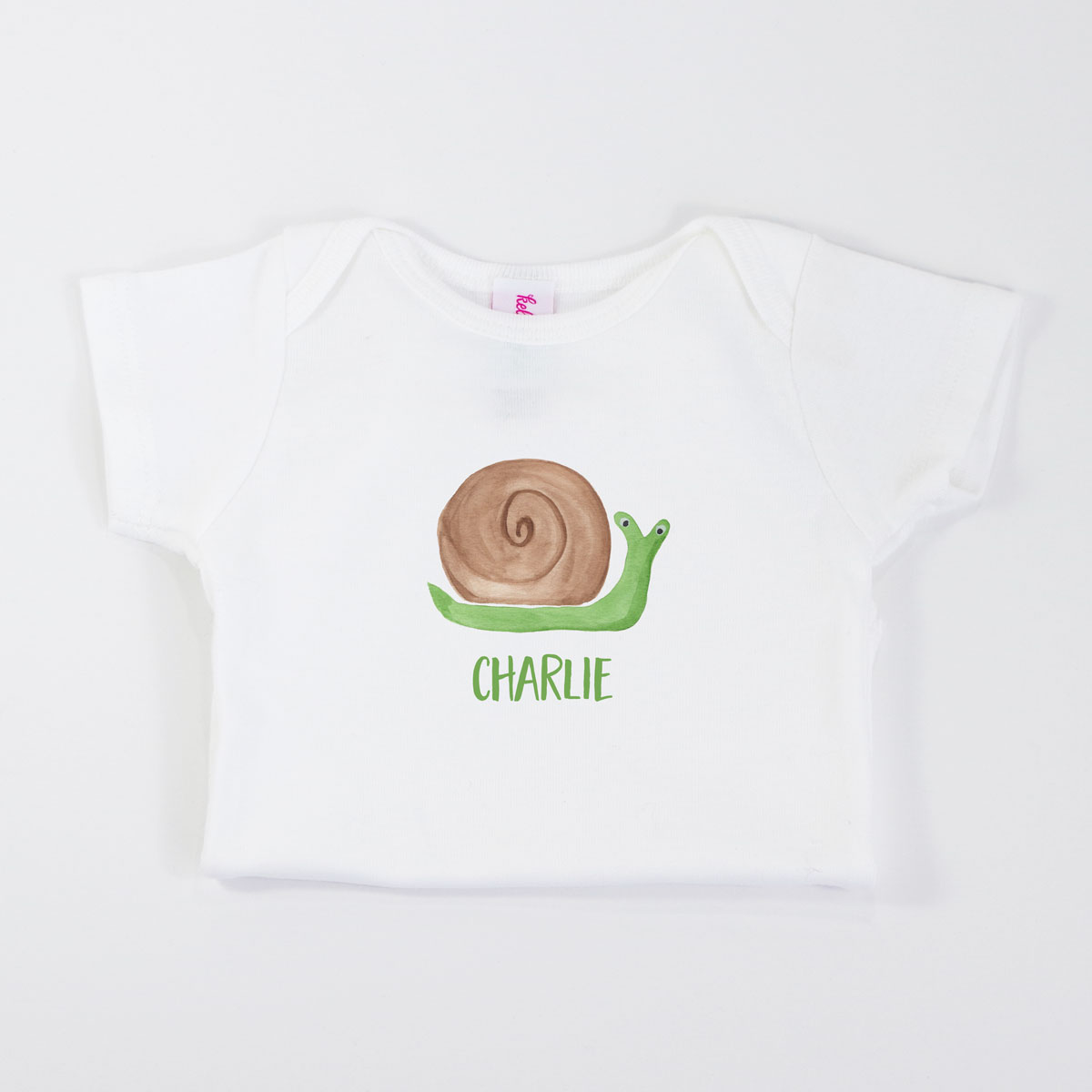 Snail Onesie Personalized for Baby Closeup