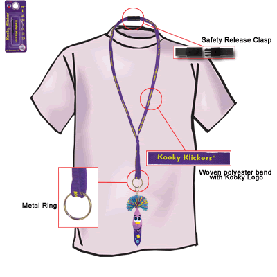 Kooky Lanyard Purple with Bright Yellow