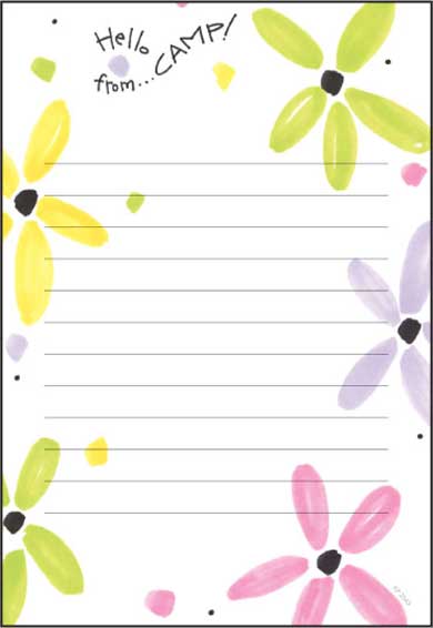 Discounted big flower camp stationery
