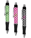 Colorful polka dot pens with initial